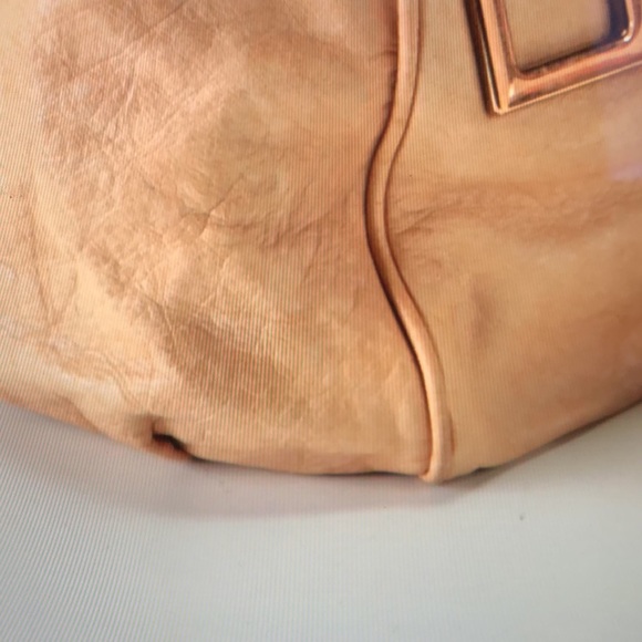 #0160 Chloe’ Mini Ethel Satchel in Tan Textured Leather and Attachable Strap - Picture 4 of 16